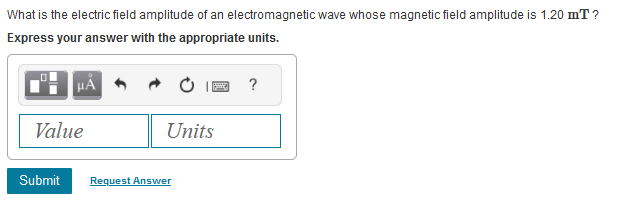 What is the electric field amplitude of an