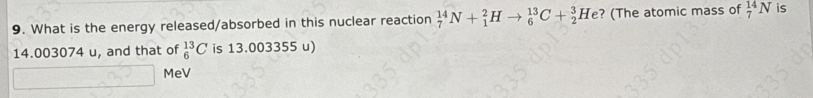 What is the energy released / absorbed in this