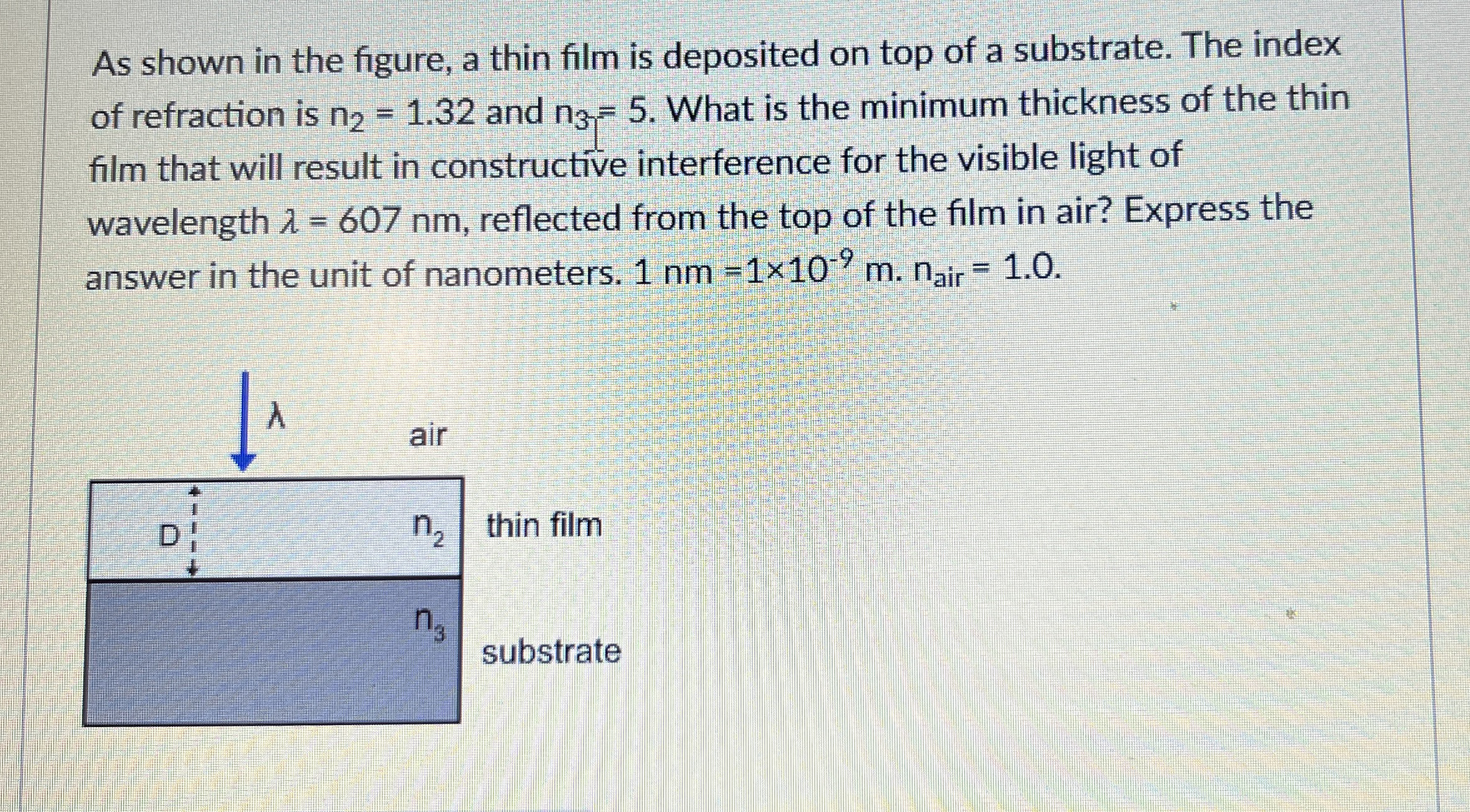 As shown in the figure, a thin film is deposited
