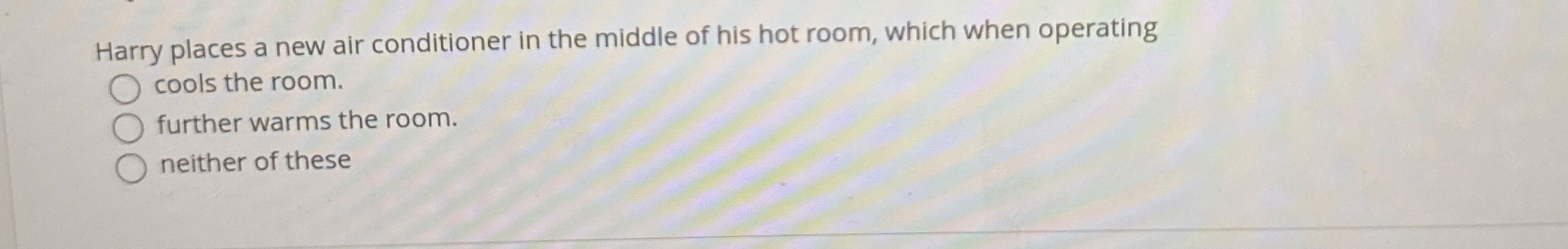 Harry places a new air conditioner in the middle