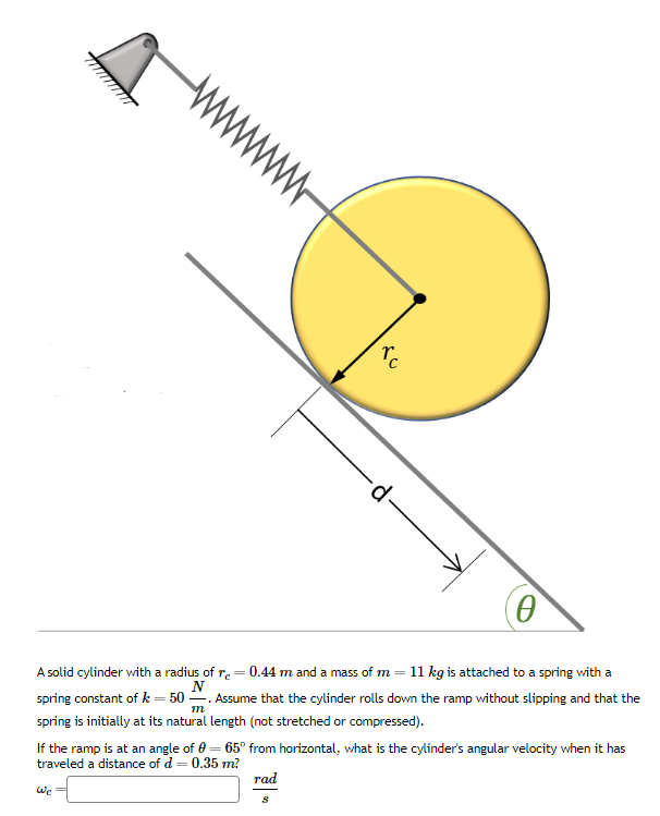 A solid cylinder with a radius of r _ ( c ) = 0 .