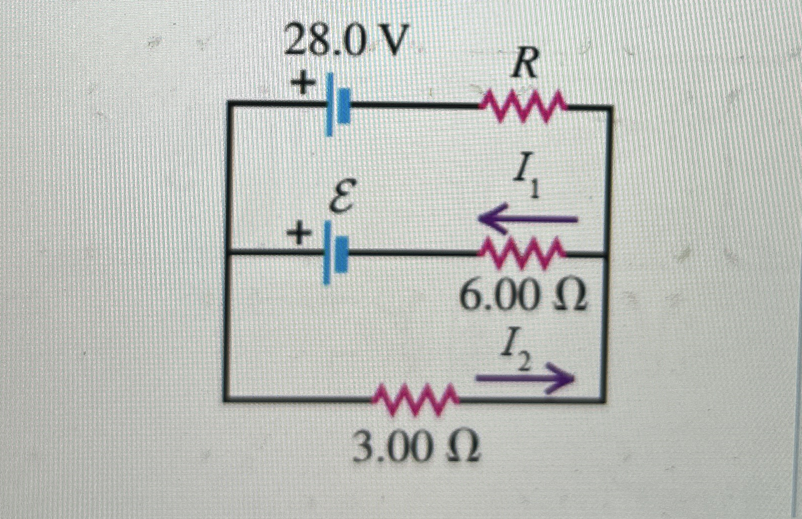 In the circuit shown, assume I 1 = 4 . 0 5 A , I