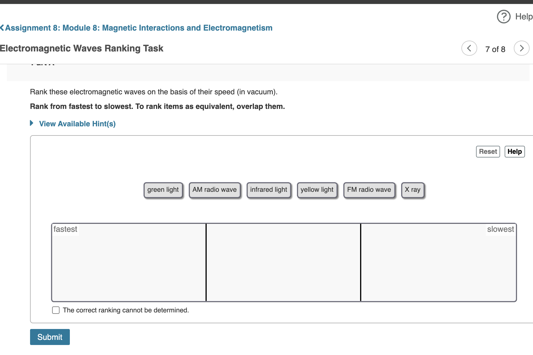 Rank these electromagnetic waves on the basis of