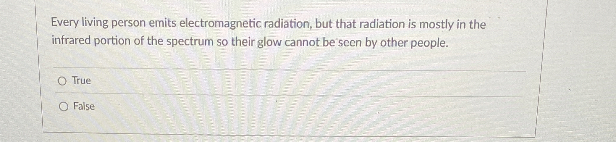 Every living person emits electromagnetic