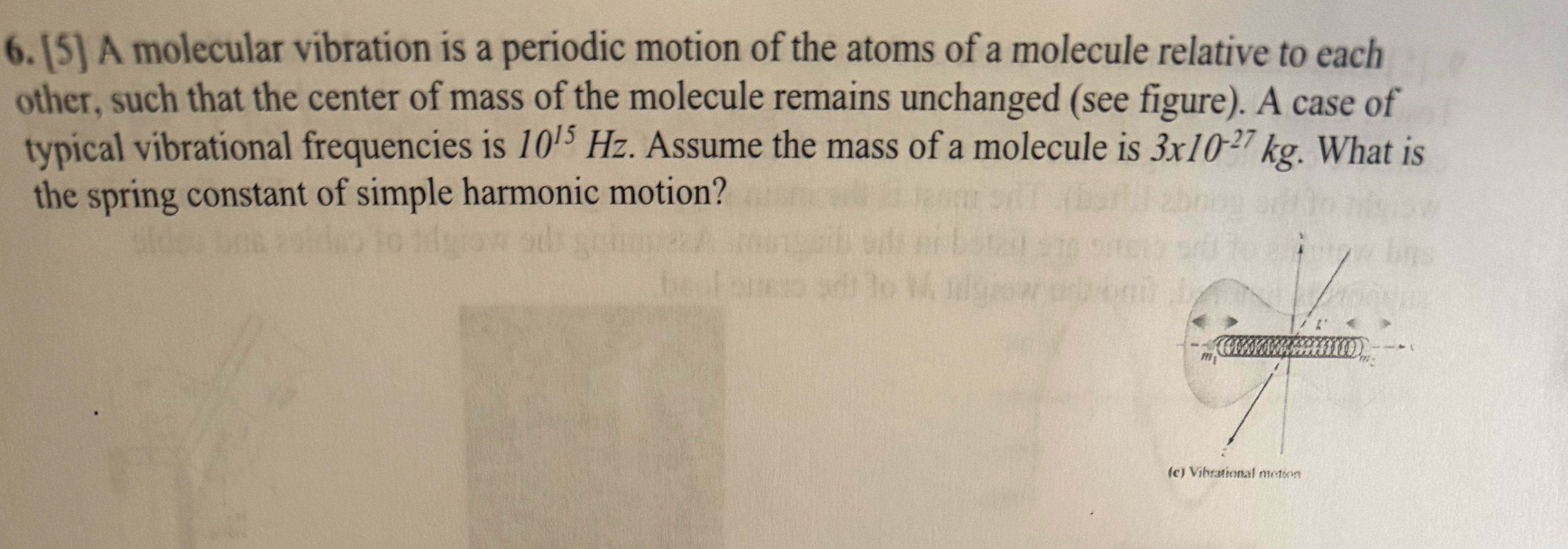 [ 5 ] A molecular vibration is a periodic motion