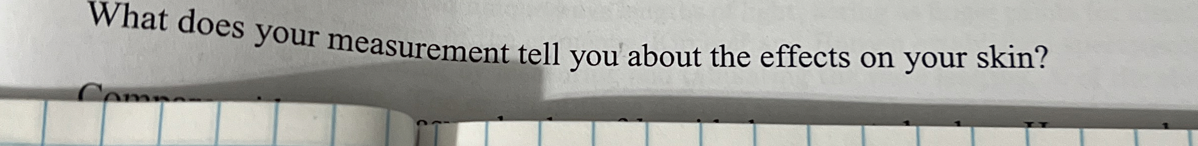 What does your measurement tell you about the