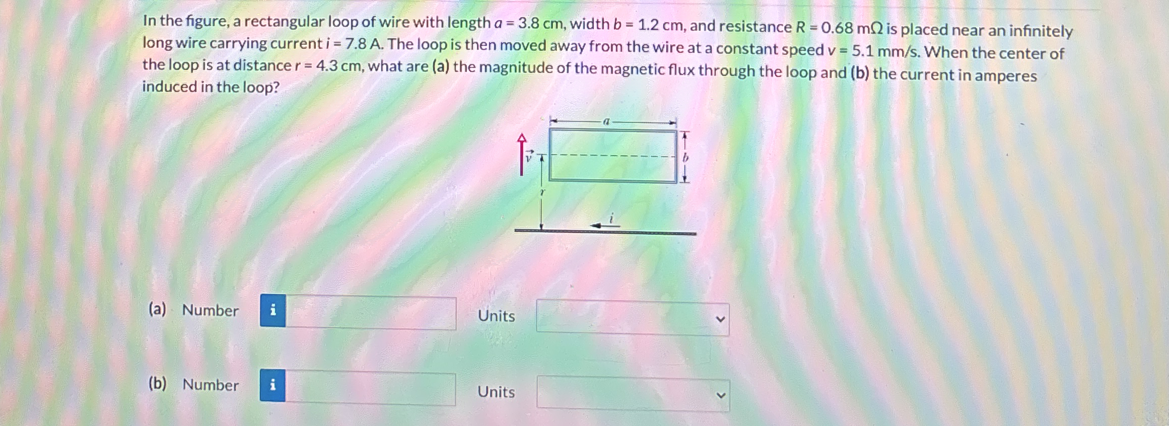 In the figure, a rectangular loop of wire with