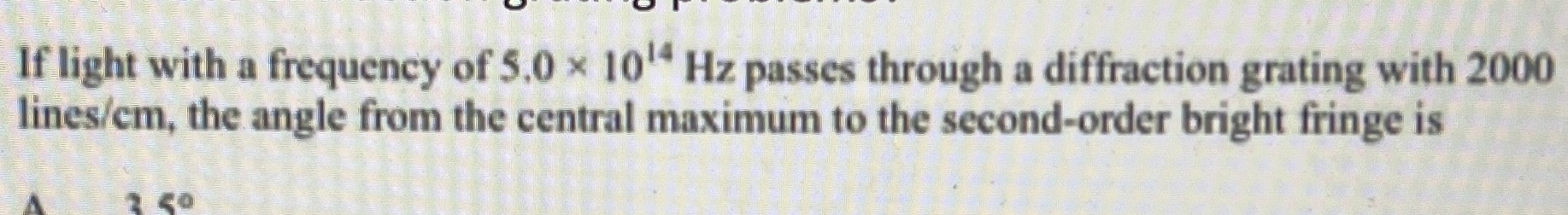 If light with a frequency of 5 . 0 1 0 1 4 H z