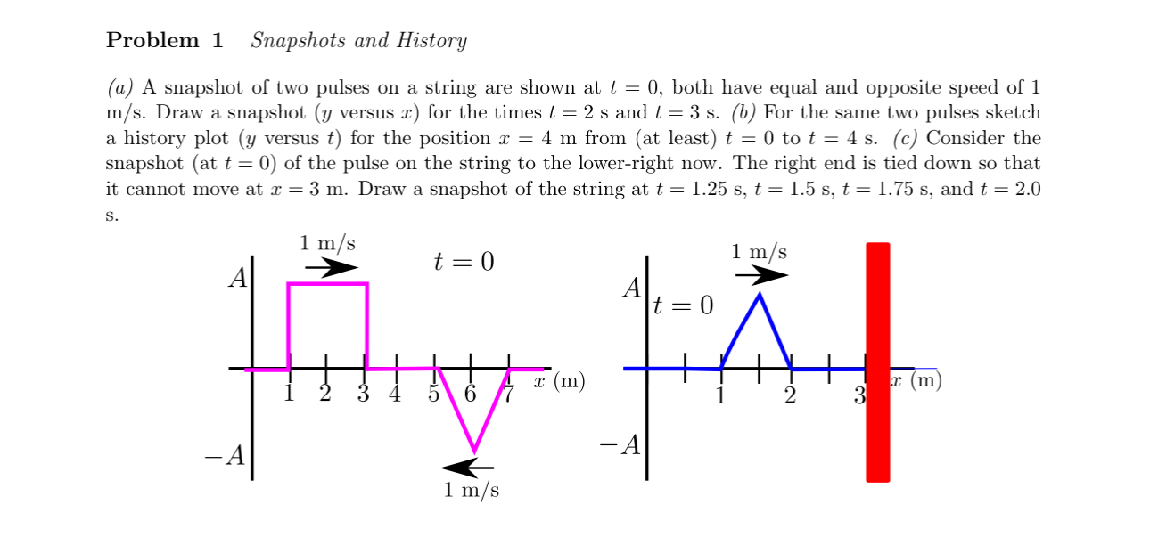 Problem 1 Snapshots and History ( a ) A snapshot