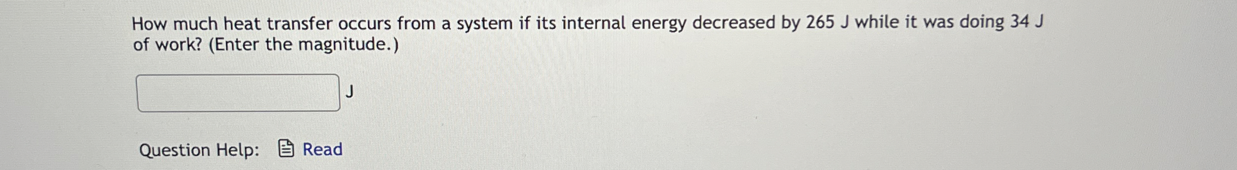 How much heat transfer occurs from a system if
