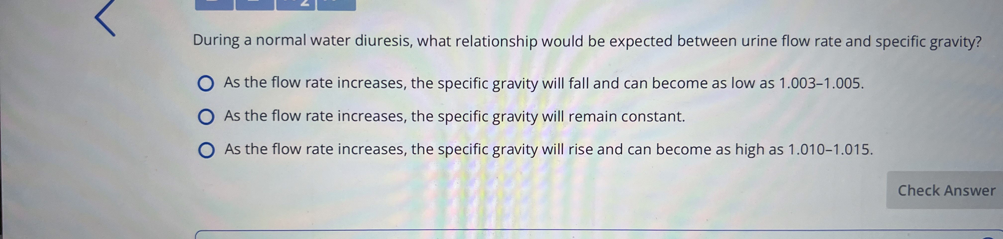 During a normal water diuresis, what relationship