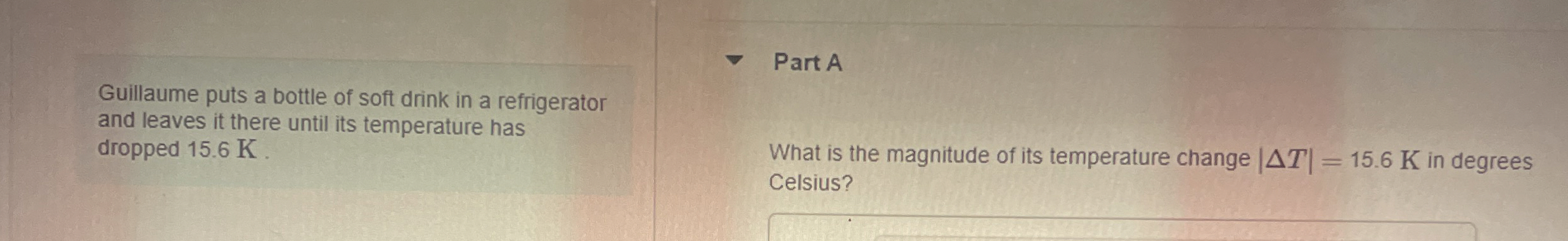 Guillaume puts a bottle of soft drink in a