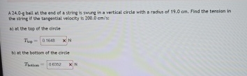 A . 2 4 . 0 - g ball wh the end of a string is