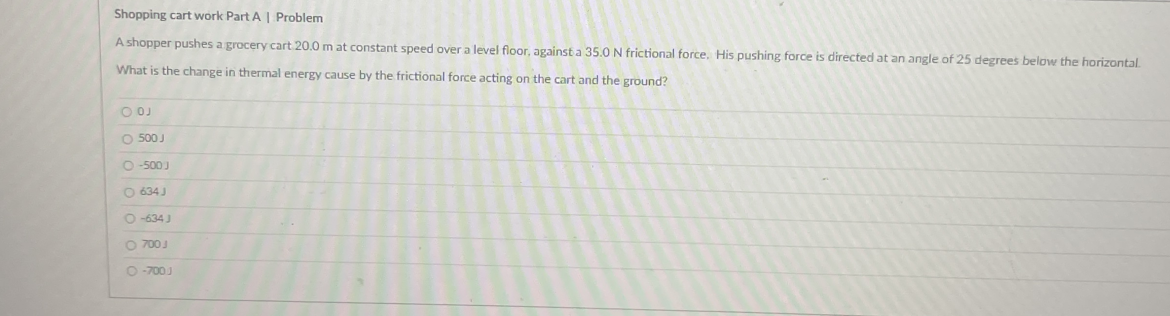 Shopping cart work Part A | Problem A shopper