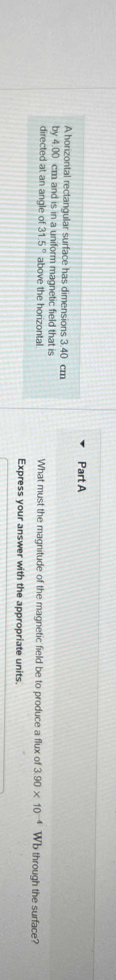 A horizontal rectangular surface has dimensions 3