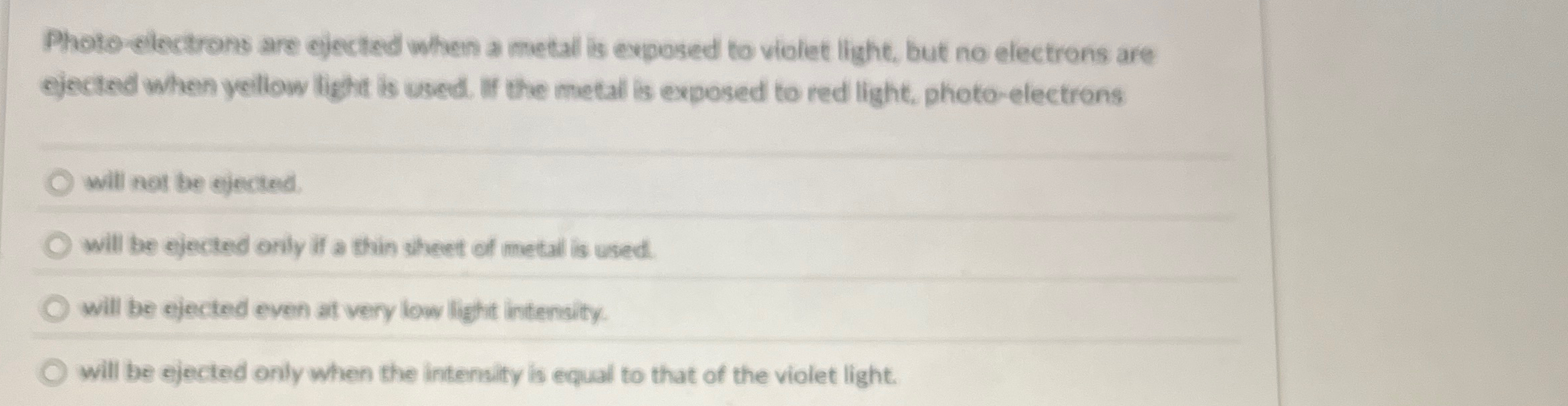 Photo - ilectrons are cjected when a metal is
