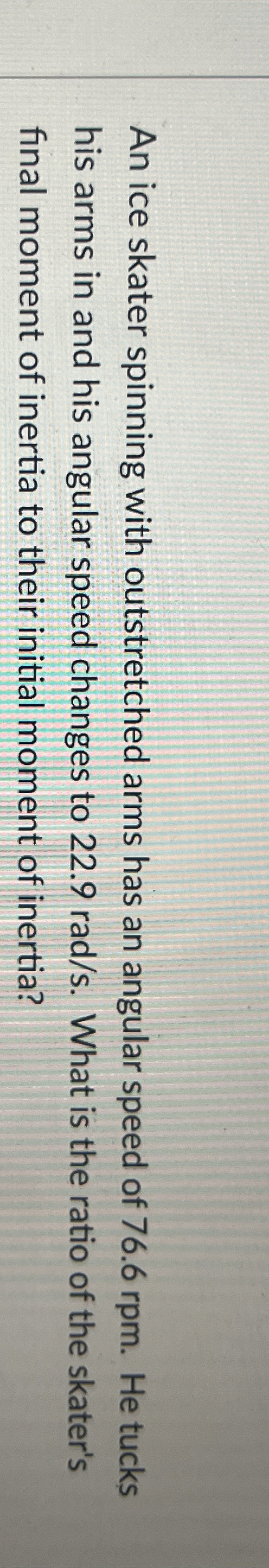 An ice skater spinning with outstretched arms has