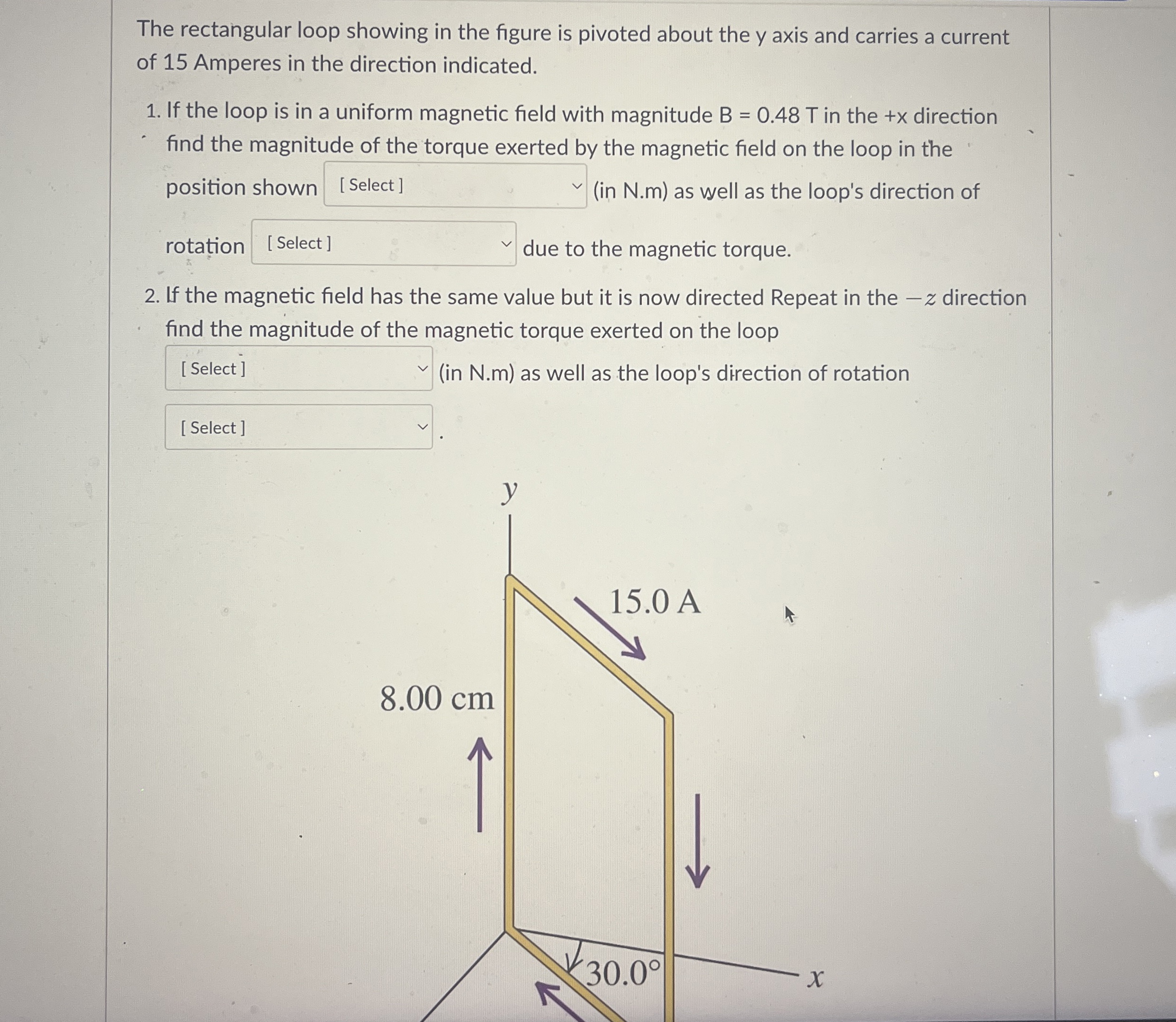 The rectangular loop showing in the figure is