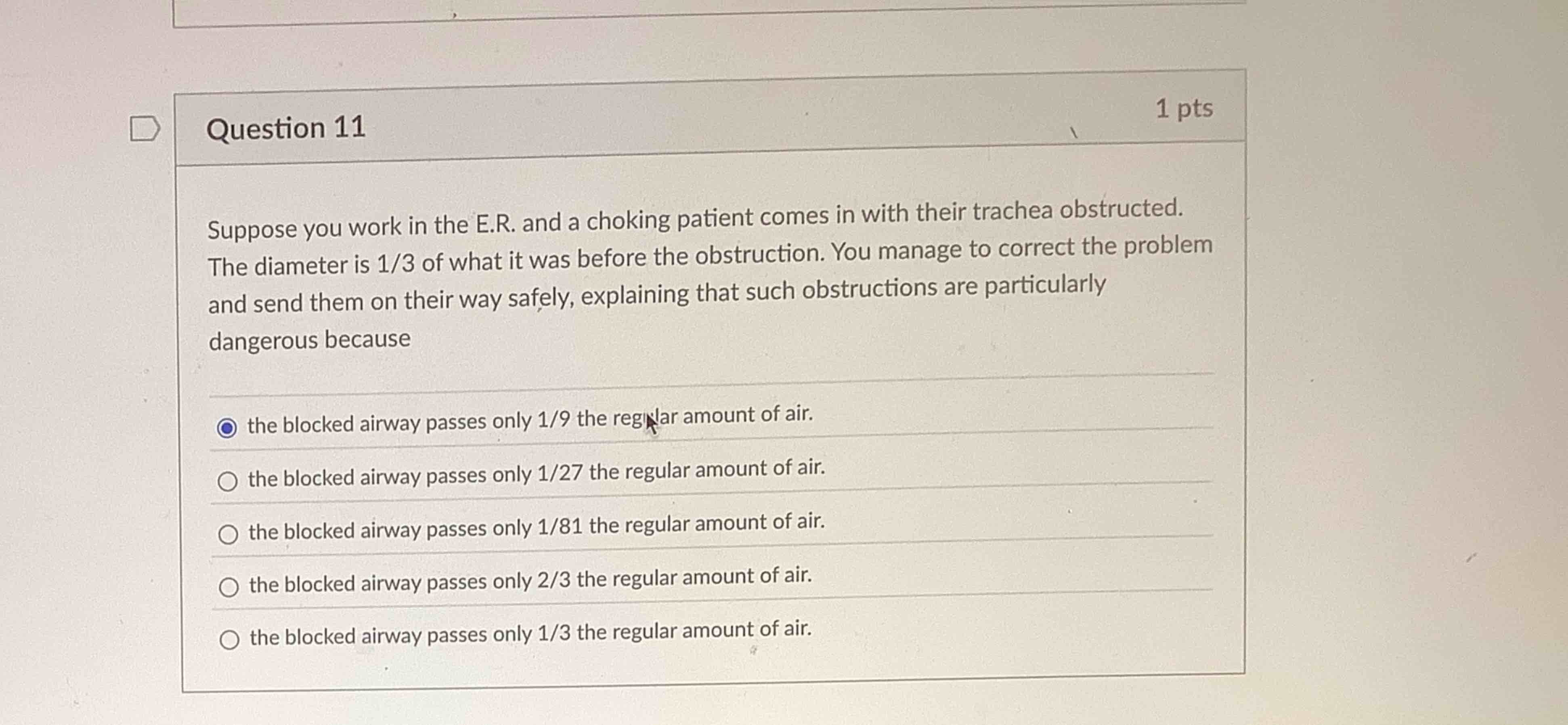 Question 1 1 Suppose you work in the E . R . and