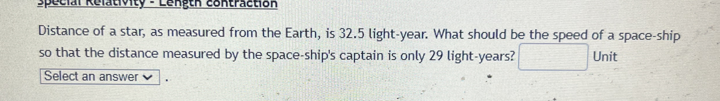 Distance of a star, as measured from the Earth,