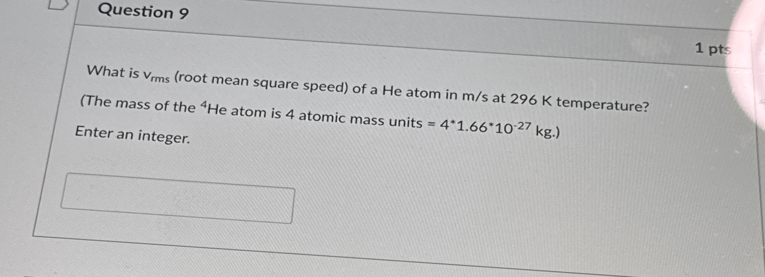 Question 9 What is v r m s ( root mean square