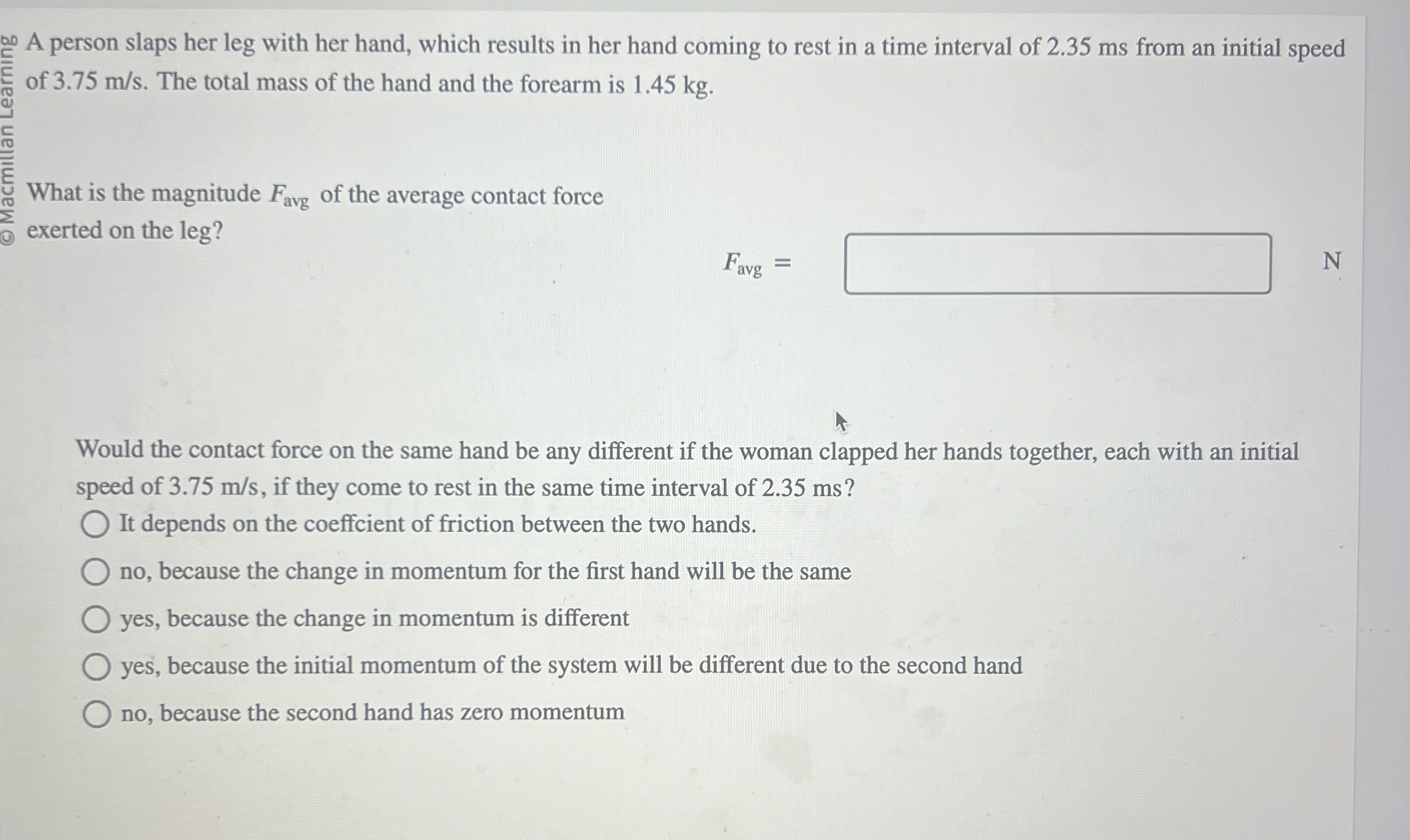 A person slaps her leg with her hand, which