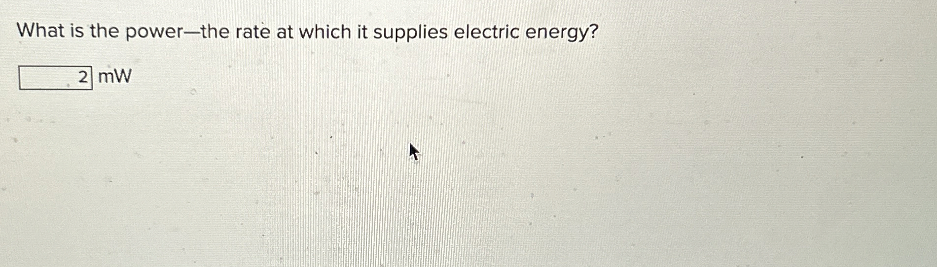 What is the power - the rate at which it supplies