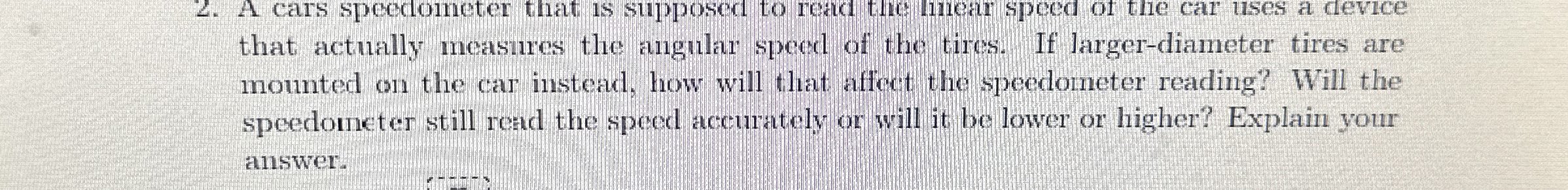 A cars speedometer that is supposed to read the