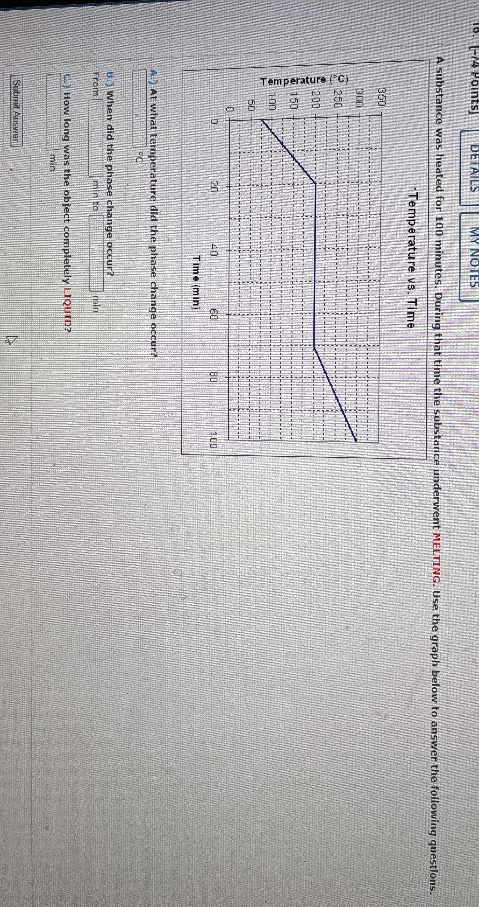 [ - / 4 Points ] DETAILS MYNOTES A substance was