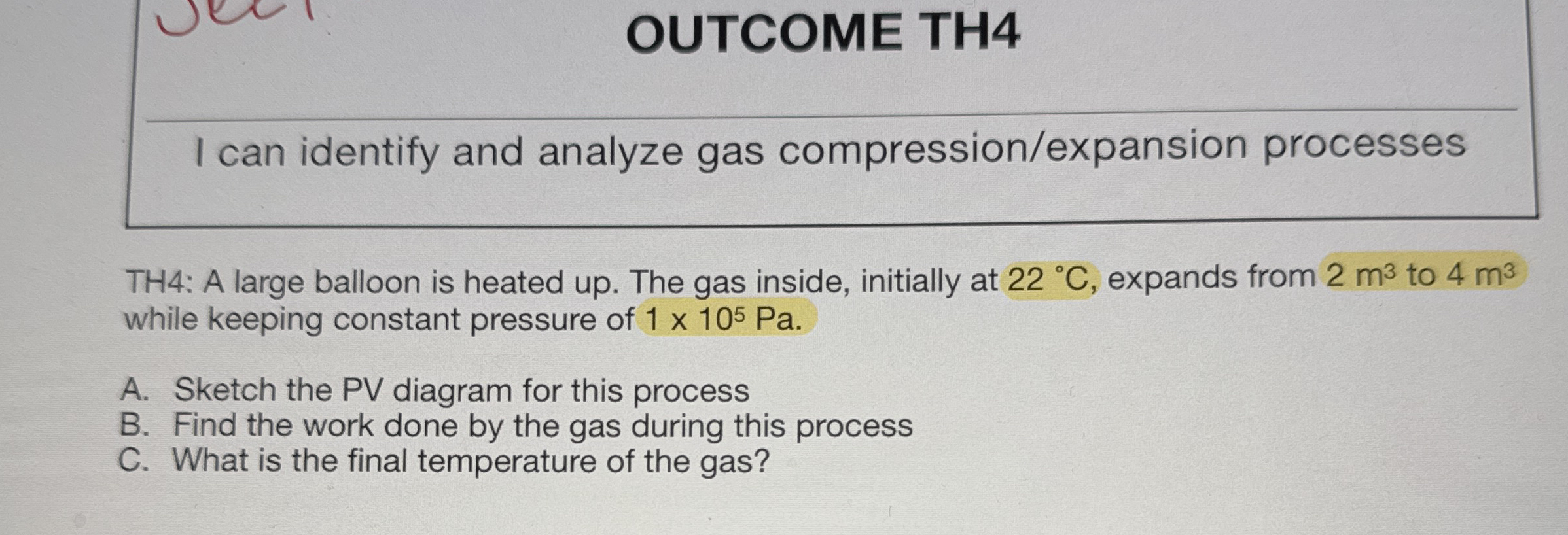 OUTCOME TH 4 I can identify and analyze gas