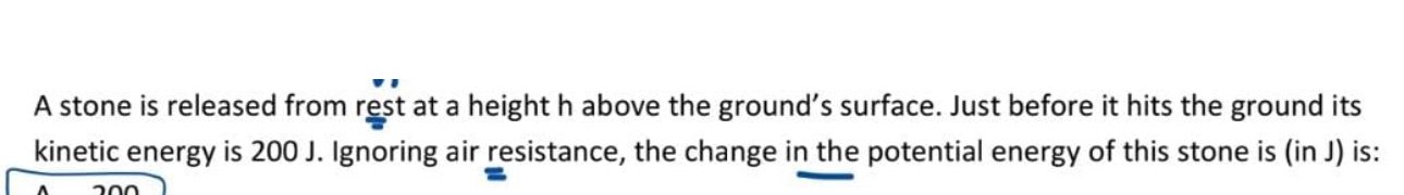 A stone is released from rest at a height h above