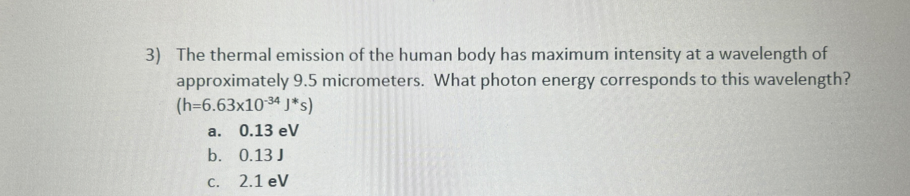 The thermal emission of the human body has