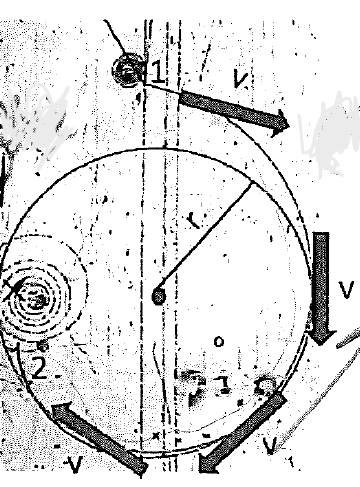 Below is the image obtained by a bubble chamber.