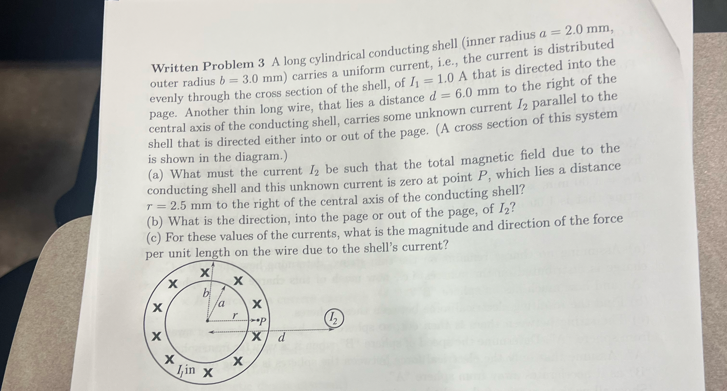 Written Problem 3 A long cylindrical conducting