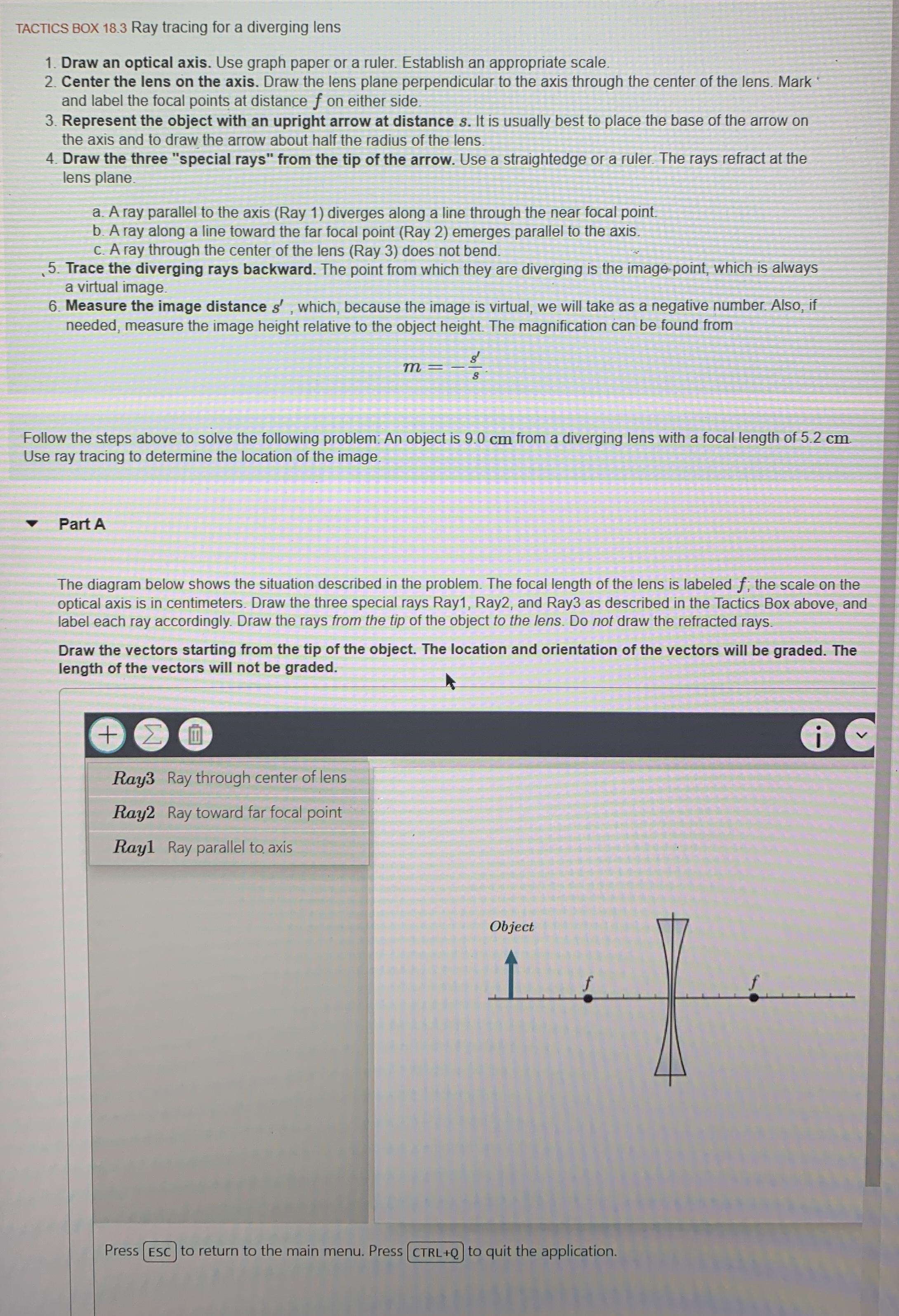 TACTICS BOX 1 8 . 3 Ray tracing for a diverging