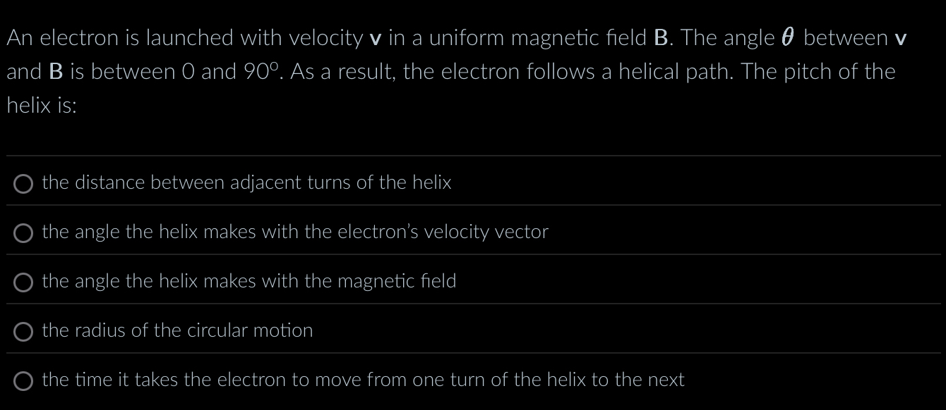 An electron is launched with velocity v in a