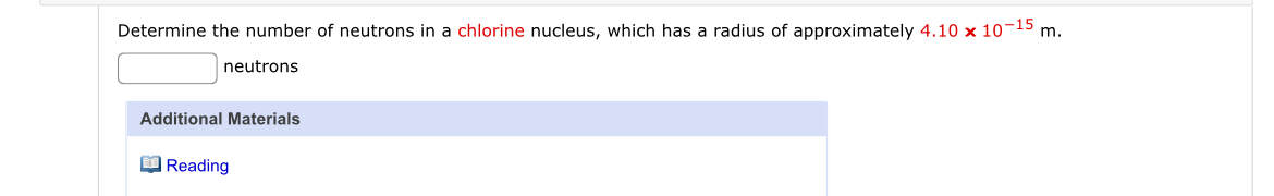 Determine the number of neutrons in a chlorine