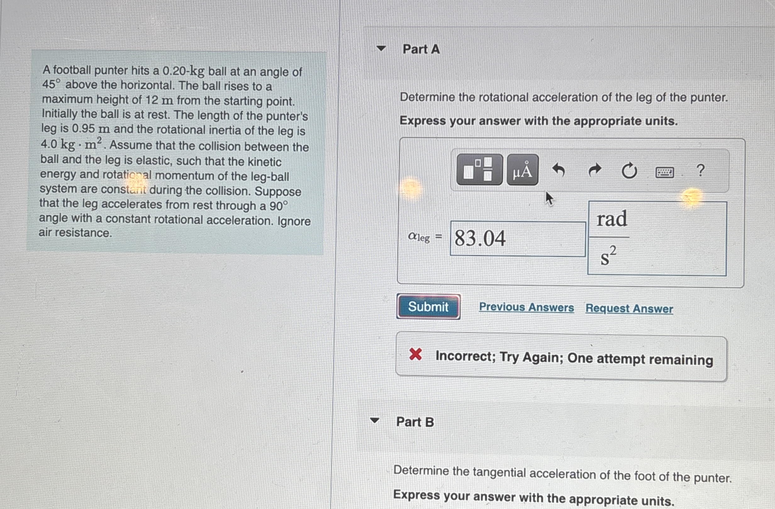 A football punter hits a 0 . 2 0 - k g ball at an