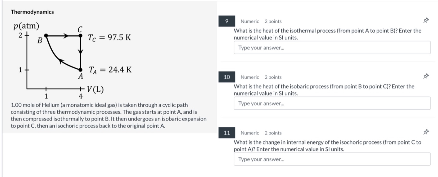 What is the heat of the isothermal process ( from