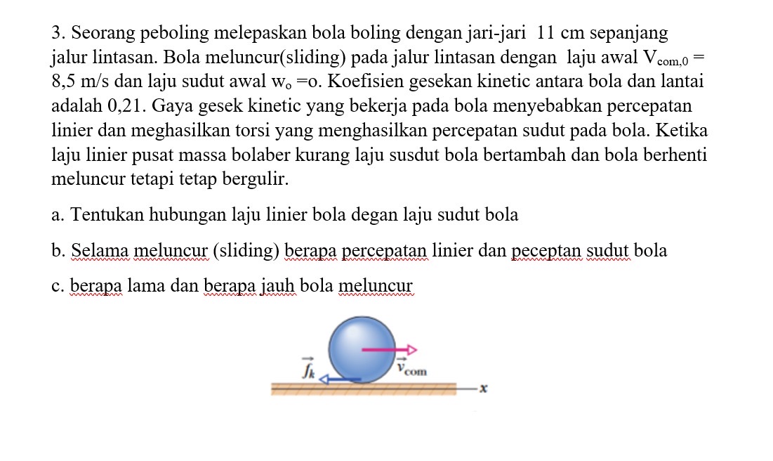 3 . Seorang peboling melepaskan bola boling