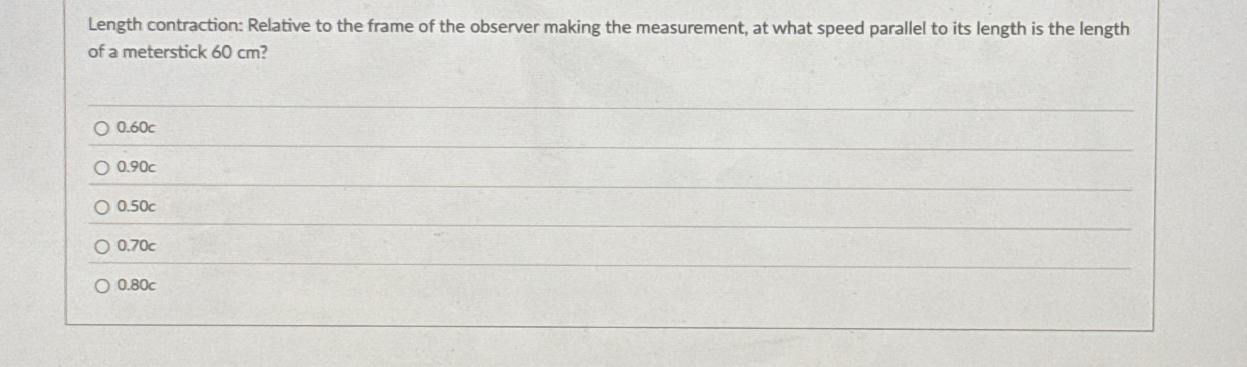 Length contraction: Relative to the frame of the