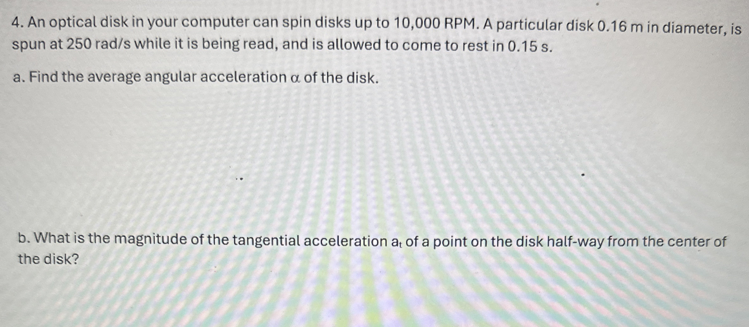 An optical disk in your computer can spin disks