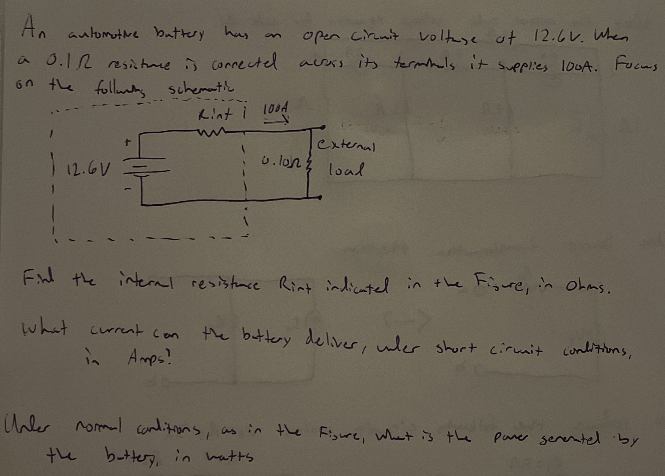 Under normal conditions, what is the power