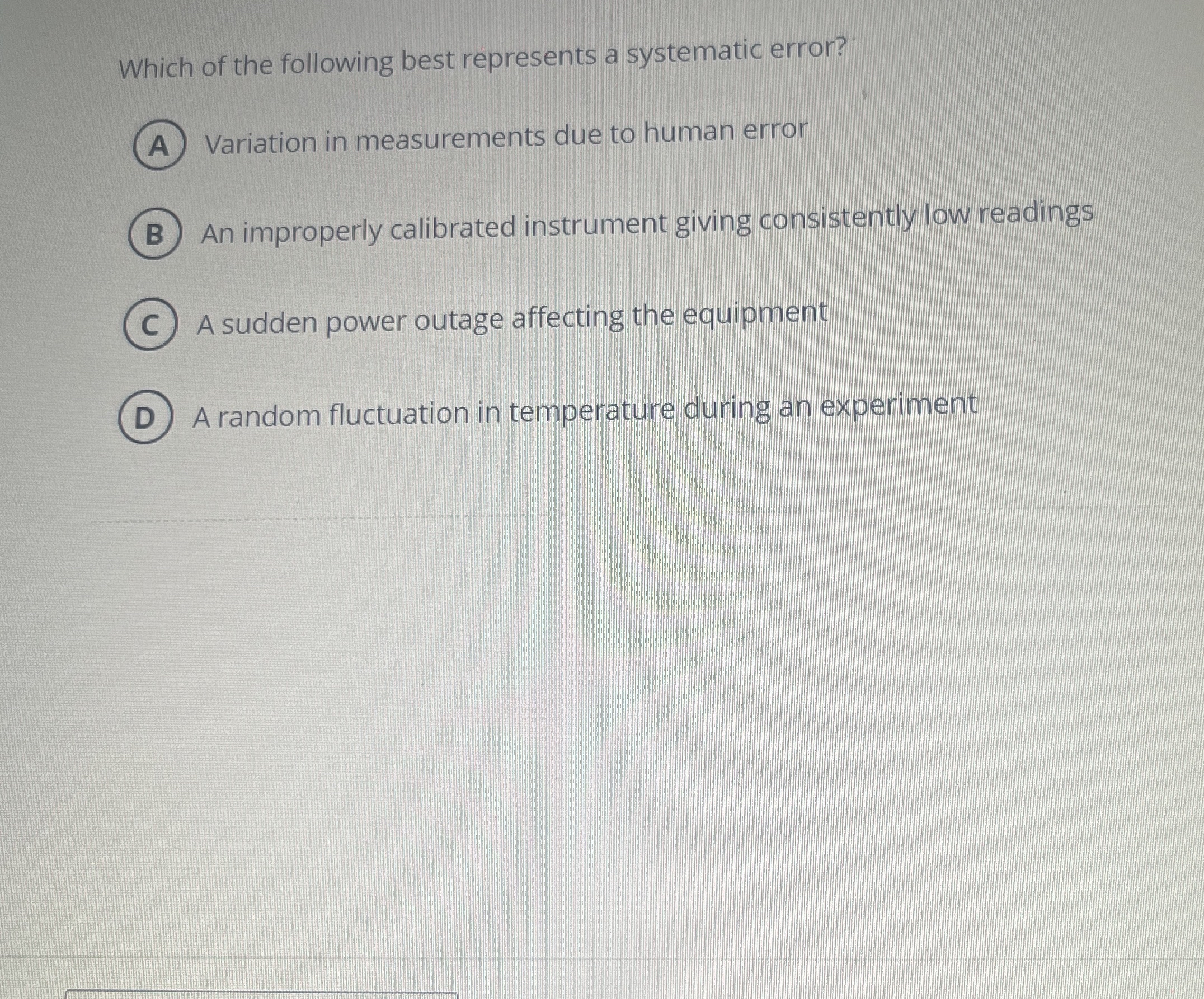 Which of the following best represents a