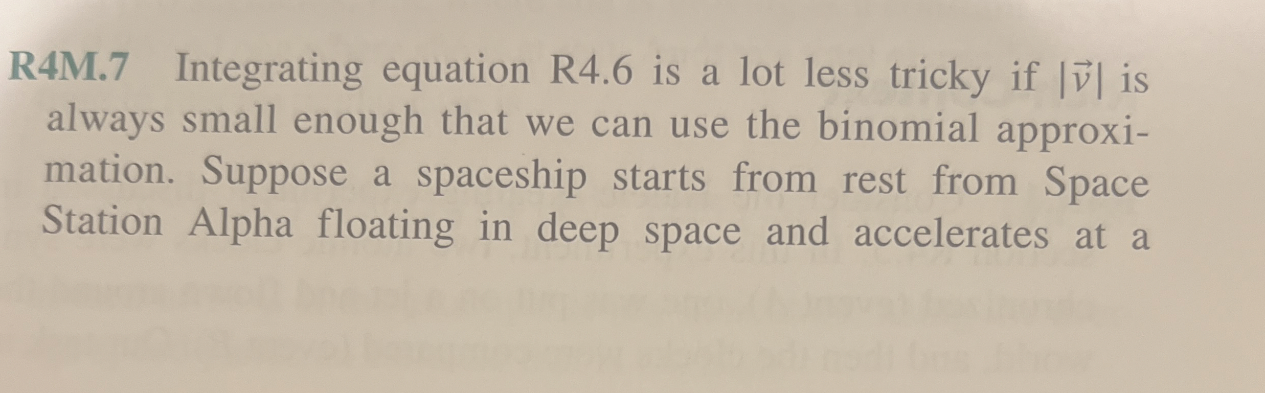 R 4 M . 7 Integrating equation R 4 . 6 is a lot