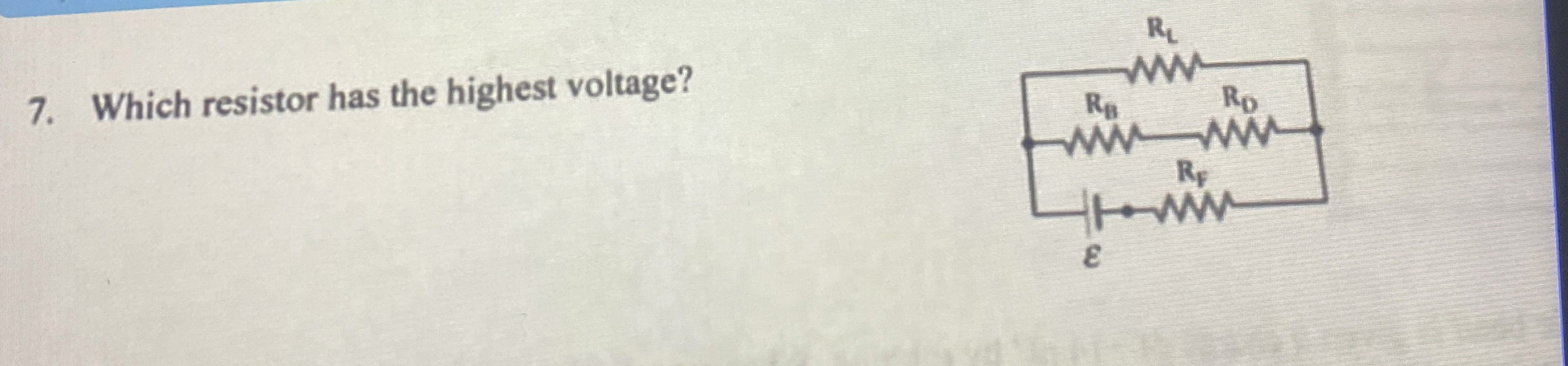 Which resistor has the highest voltage?