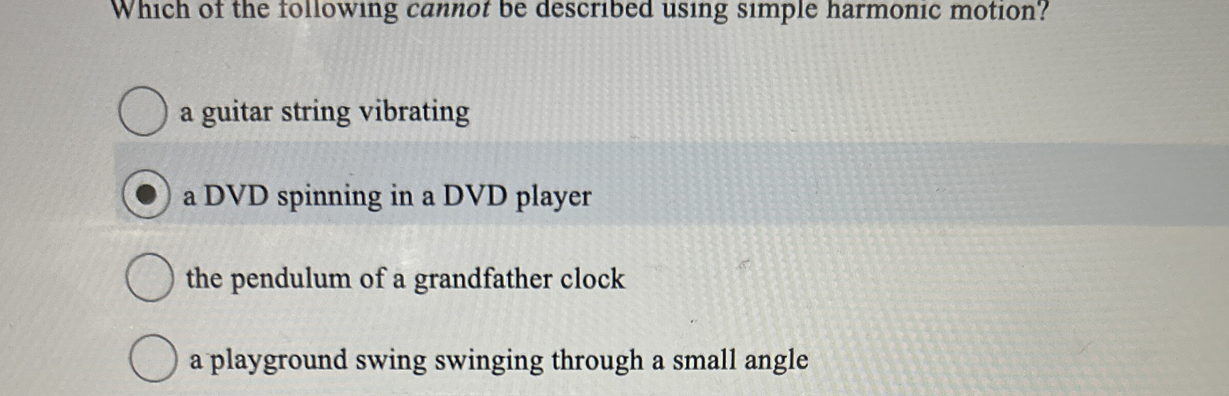 Which of the following cannot be described using