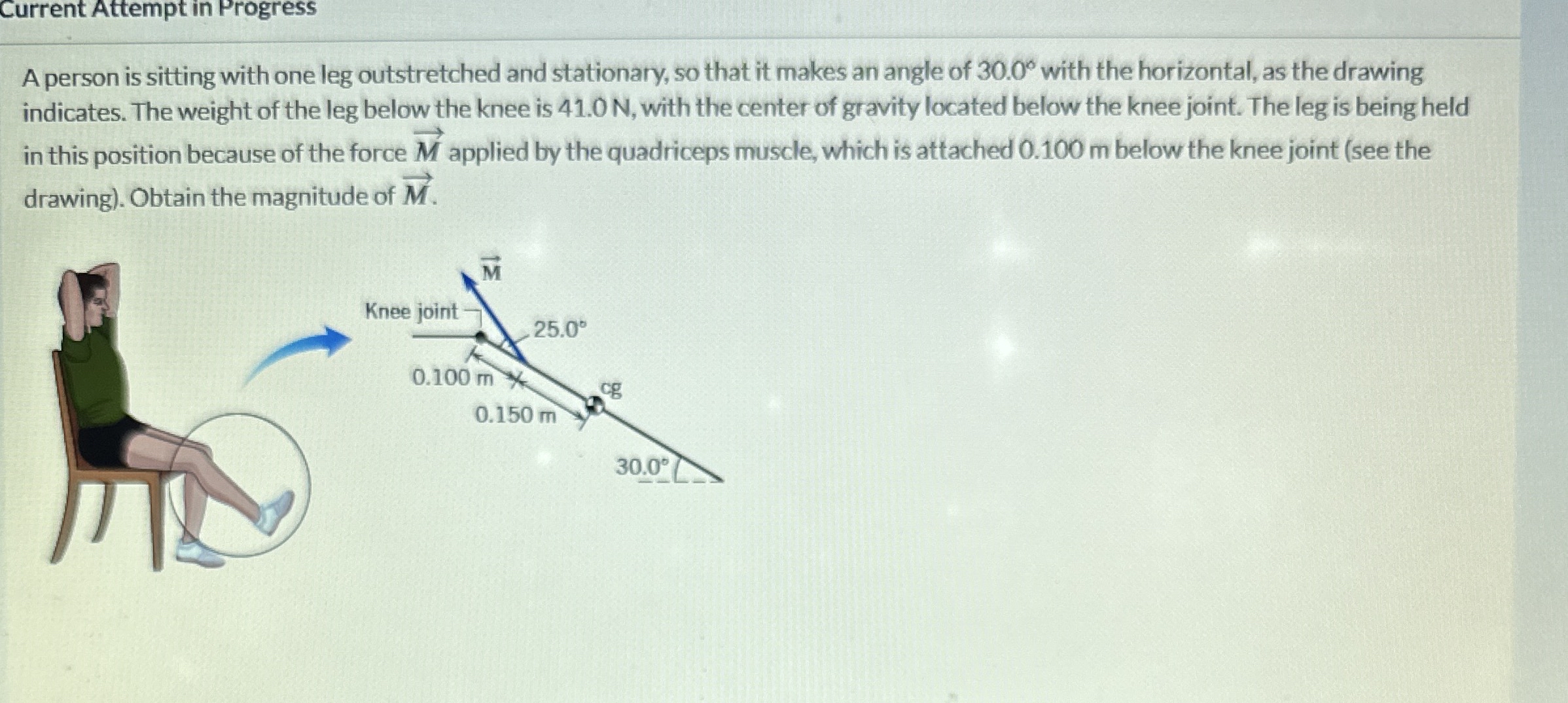 Current Attempt in Progress A person is sitting