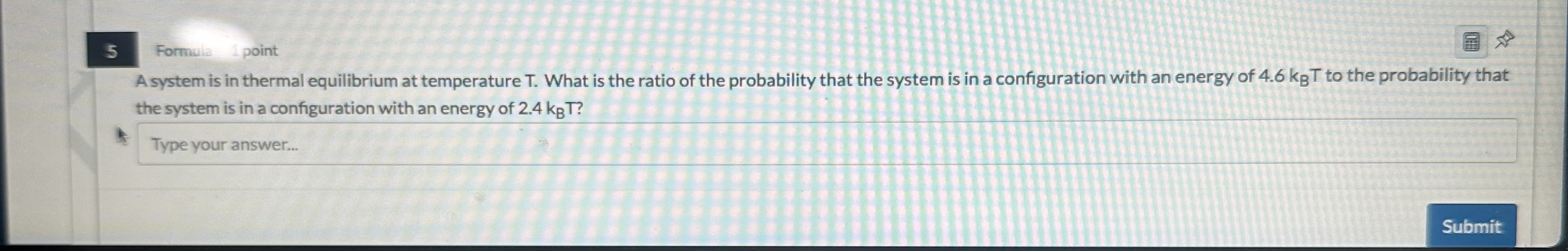 5 Formula point Asystem is in thermal equilibrium