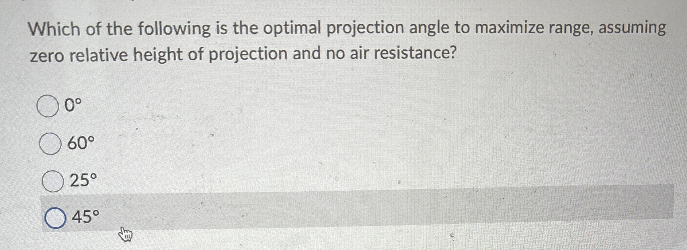 Which of the following is the optimal projection